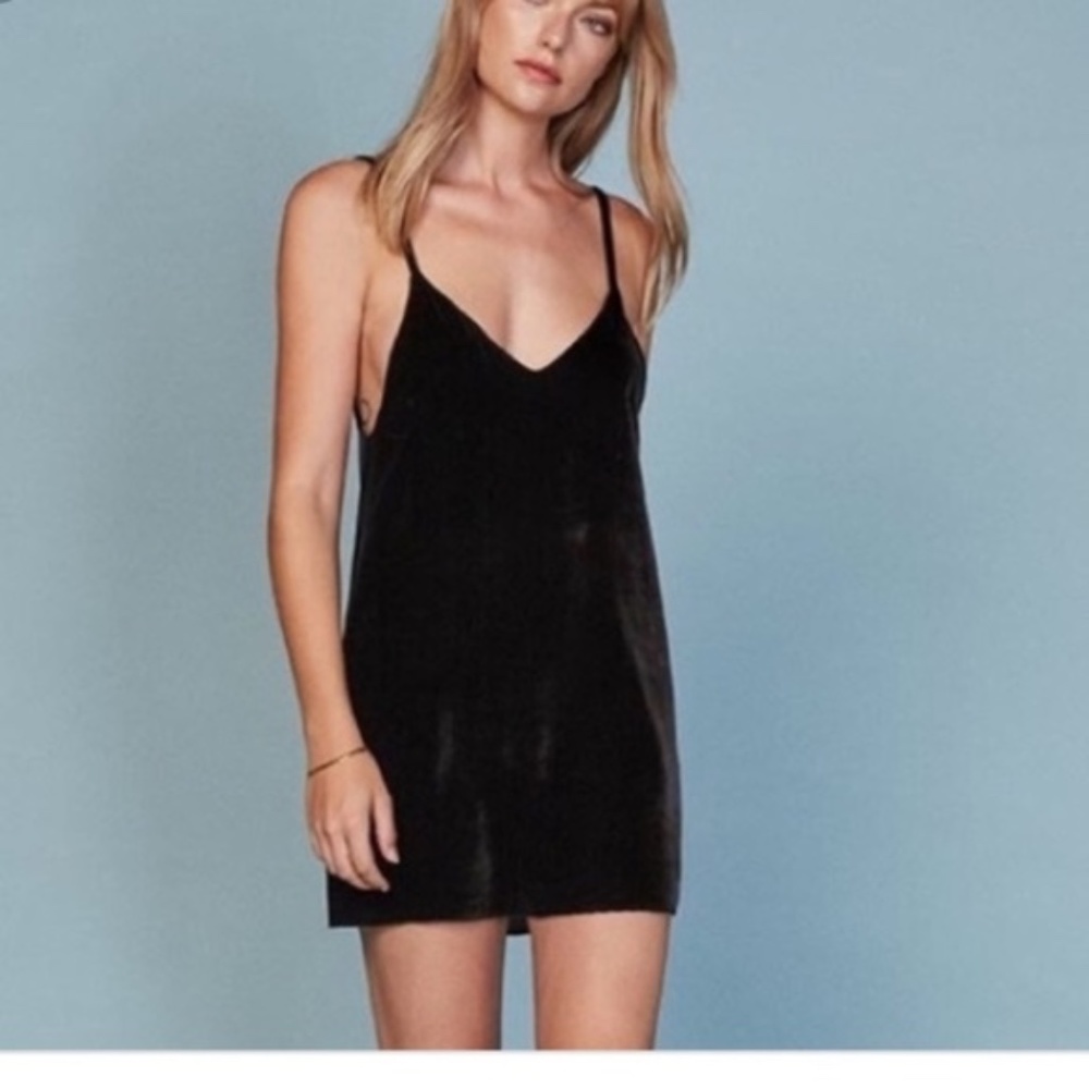 NWT $198 Reformation Velvet Marlee Mini Dress